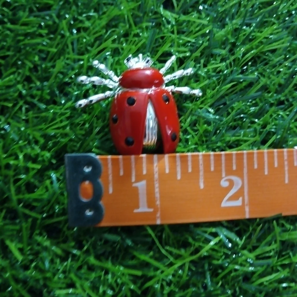 Vintage Ladybug Brooch Red and Black Animal